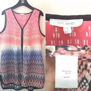Ava James Women's size M Sleeveless Blouse
